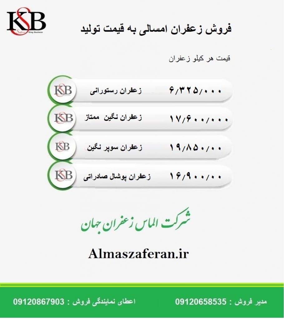 قیمت زعفران صادراتی در بازار مشهد