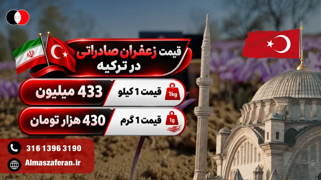 قیمت زعفران در ترکیه